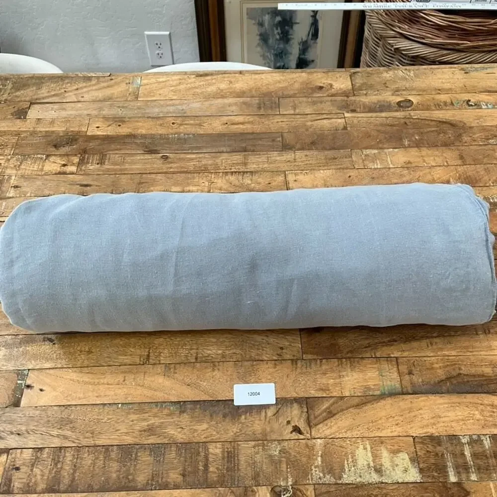 Parachute Linen Duvet Cover Full Queen Gray Button Closure